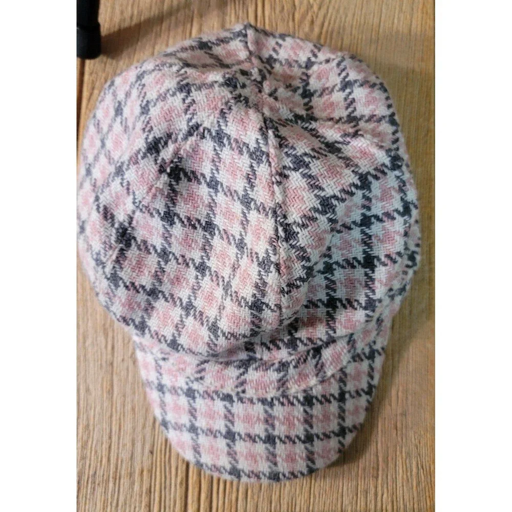 Pink and Gray Page Boy Hat